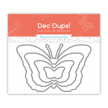 Sets de 4 Matrices de découpes pour faire des papillons imbriqués - 15x16cm