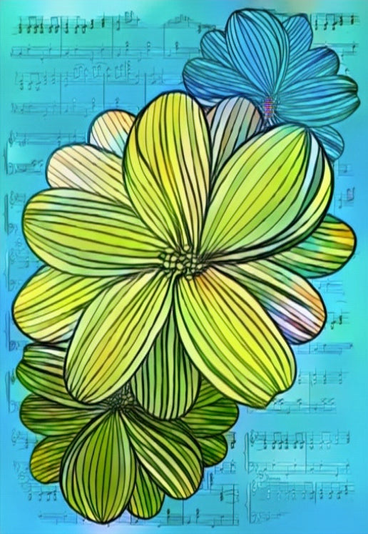 Tampon clear fleur géante - 10x15cm