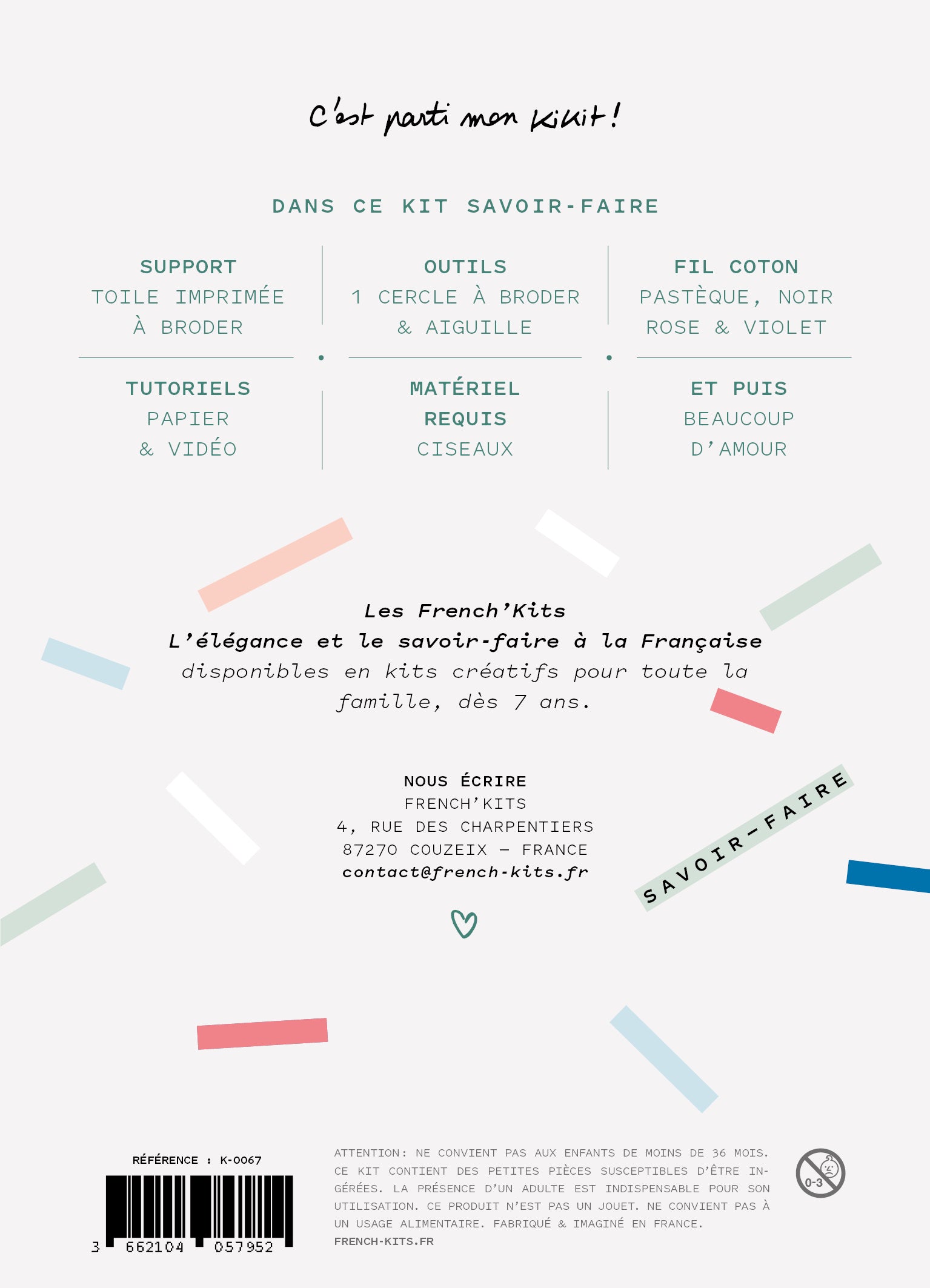 FRENCH KITS - BRODERIE DÉCORATIVE - LA POUR TOI