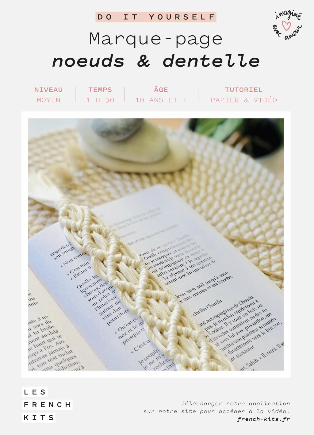 FRENCH'KITS - MACRAME - MARQUE-PAGES - NOEUDS & DENTELLE