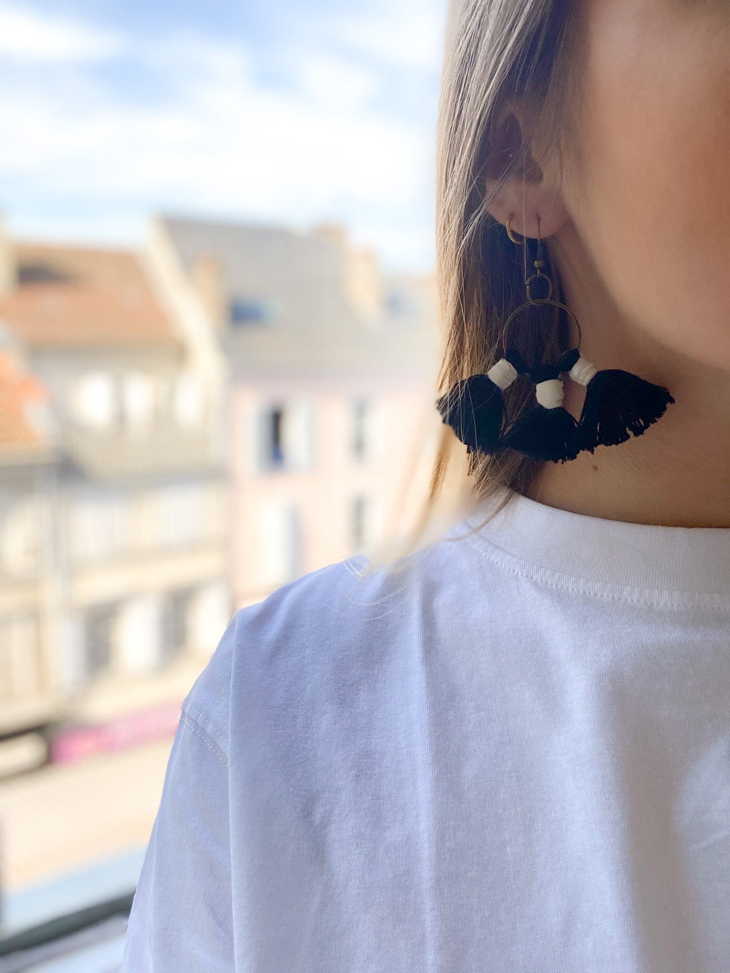 FRENCH'KITS - MACRAME - BOUCLES DOREILLES - PLUMES & POMPONS