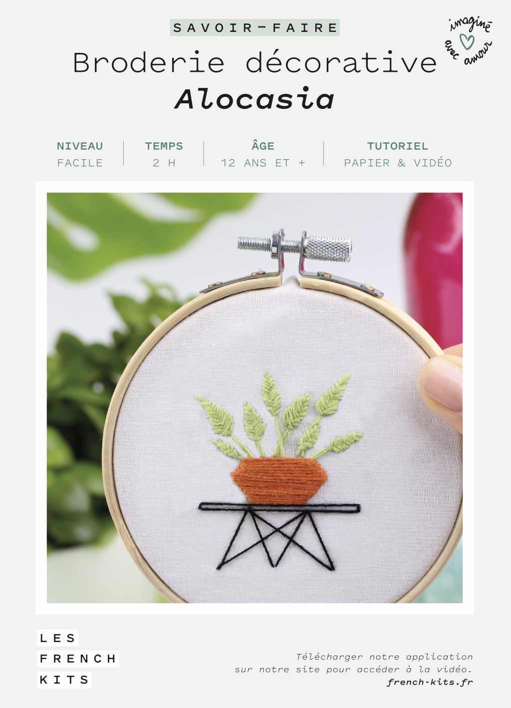FRENCH'KITS - BRODERIE DÉCORATIVE - ALOCASIA