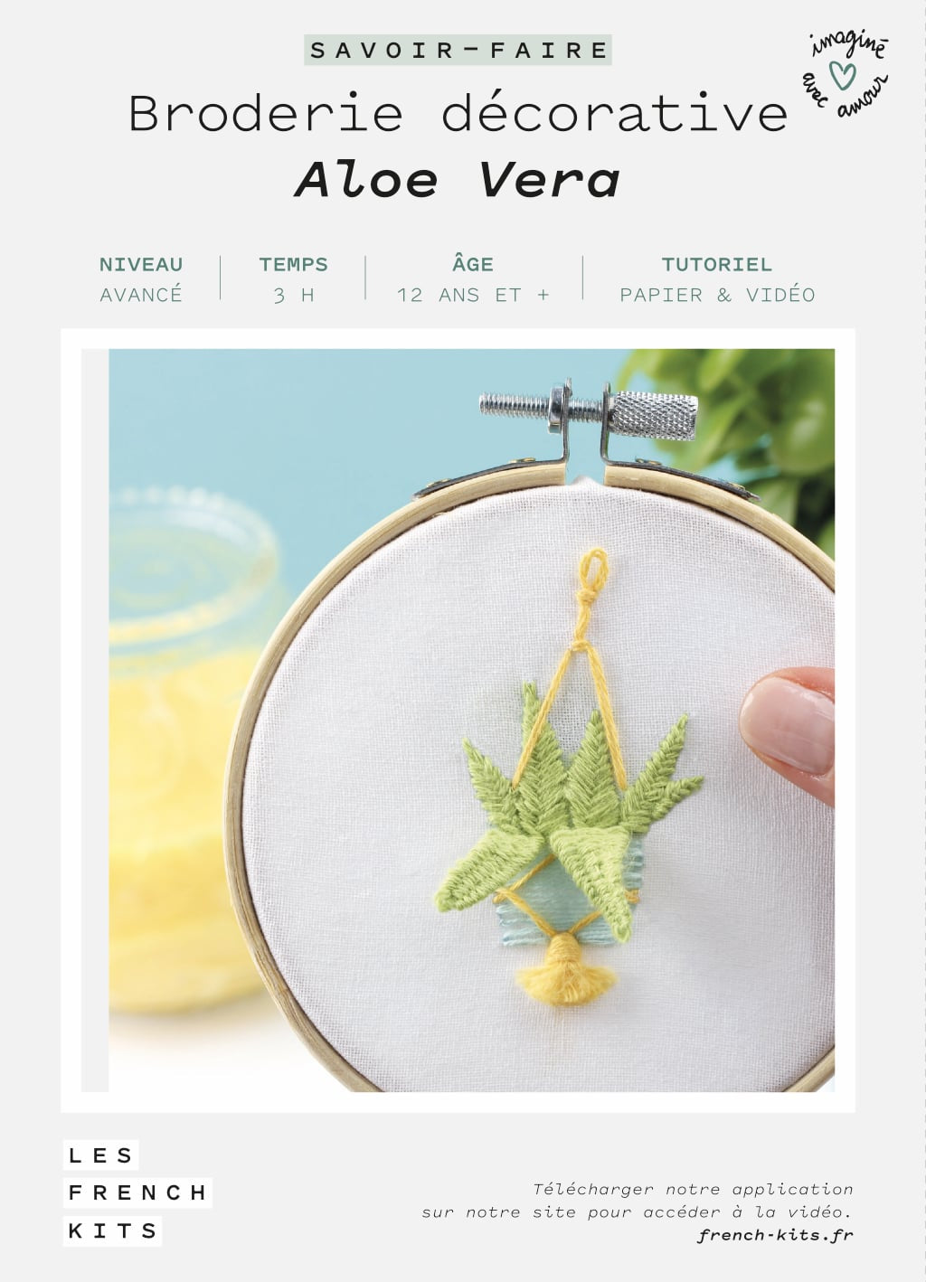 FRENCH'KITS - BRODERIE DÉCORATIVE - ALOE VERA