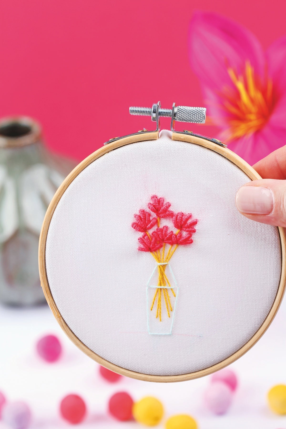 FRENCH'KITS - BRODERIE DÉCORATIVE - BOUQUET DE FLEURS