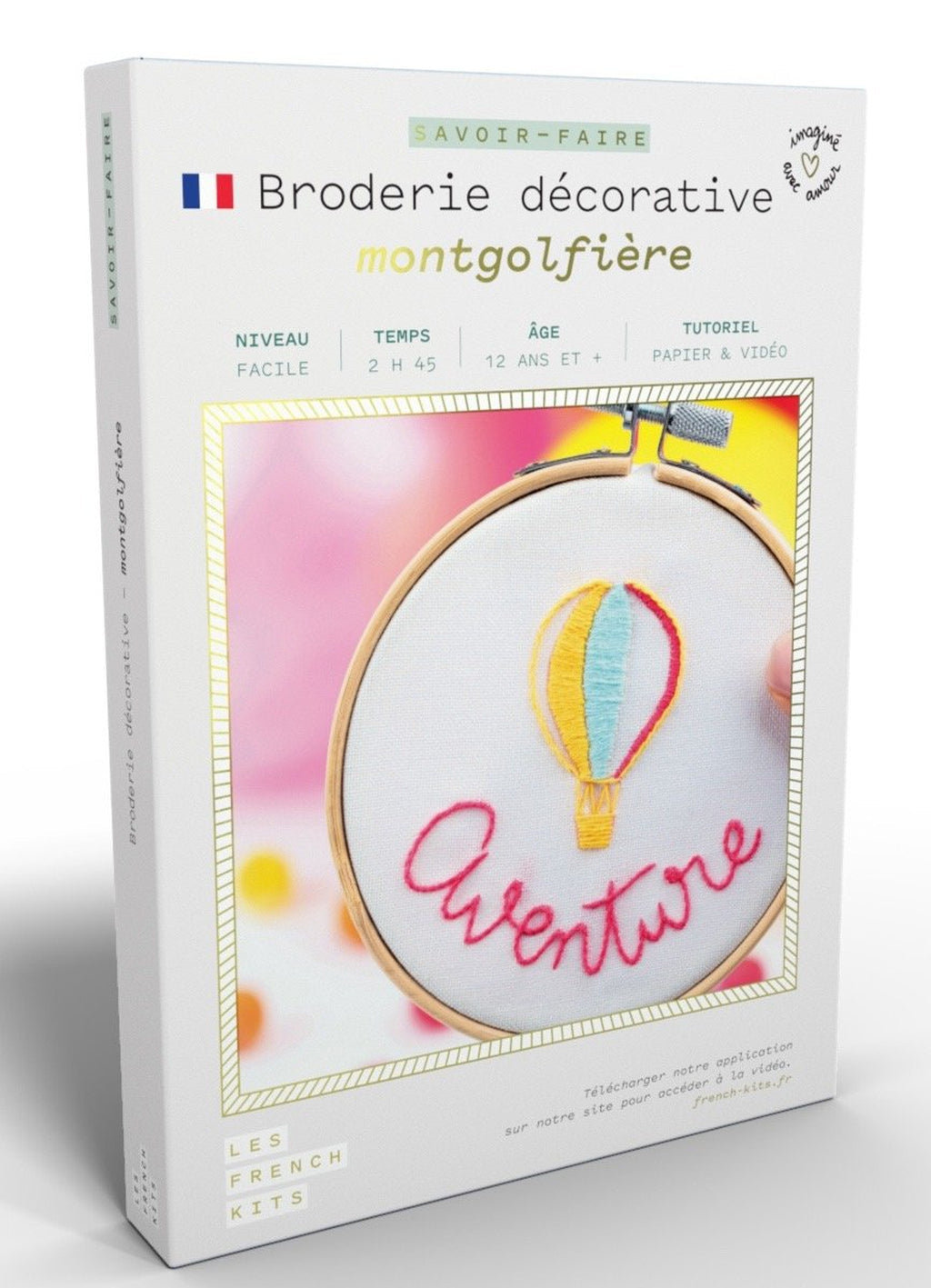 FRENCH'KITS - BRODERIE DÉCORATIVE - MONTGOLFIÈRE