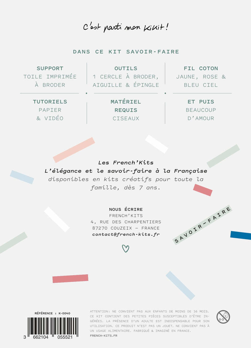 FRENCH'KITS - BRODERIE DÉCORATIVE - MONTGOLFIÈRE