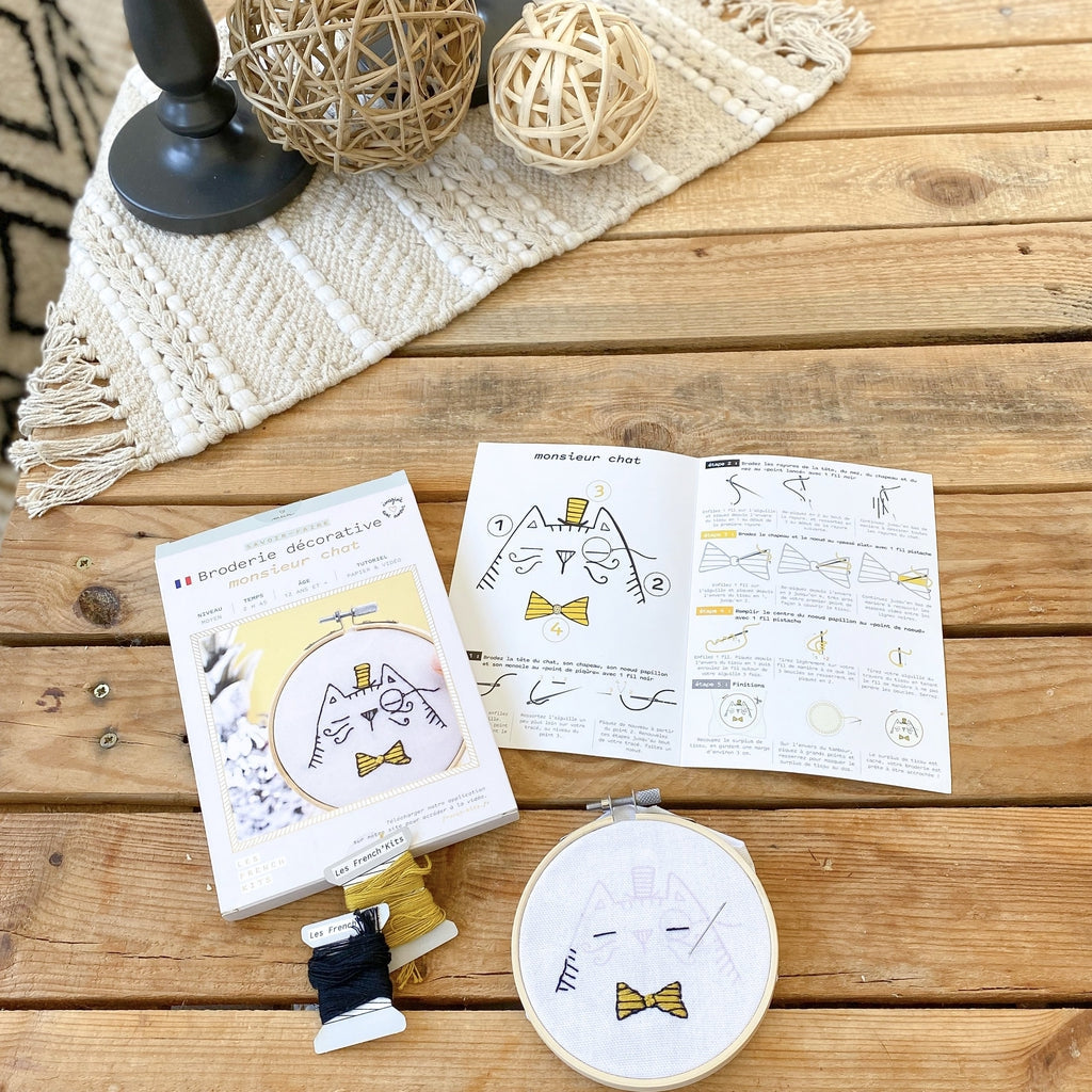 FRENCH'KITS - BRODERIE DÉCORATIVE - MONSIEUR CHAT