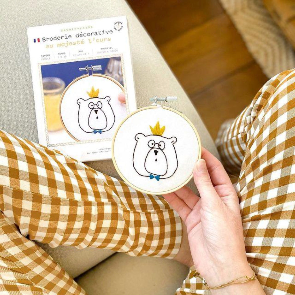 FRENCH'KITS - BRODERIE DÉCORATIVE - SA MAJESTÉ LOURS