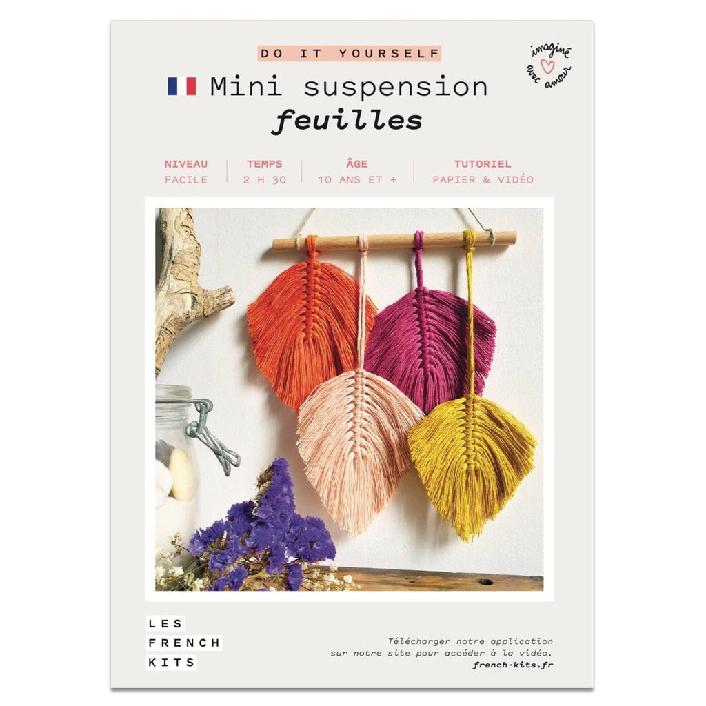 FRENCH KITS - MACRAME - MINI-SUSPENSION - FEUILLES