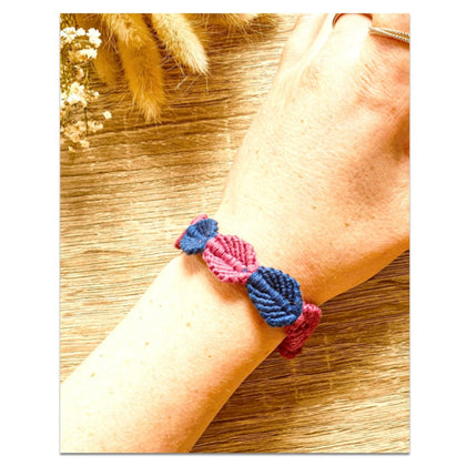 FRENCH KITS - MACRAME - BRACELET - JOLIES FEUILLES
