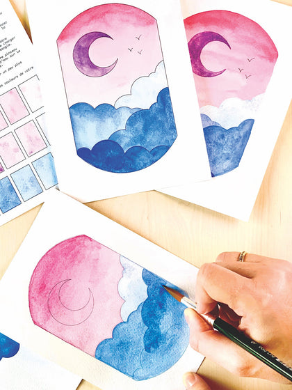 FRENCH KITS - AQUARELLE ARTISANALE - VUE DU CIEL