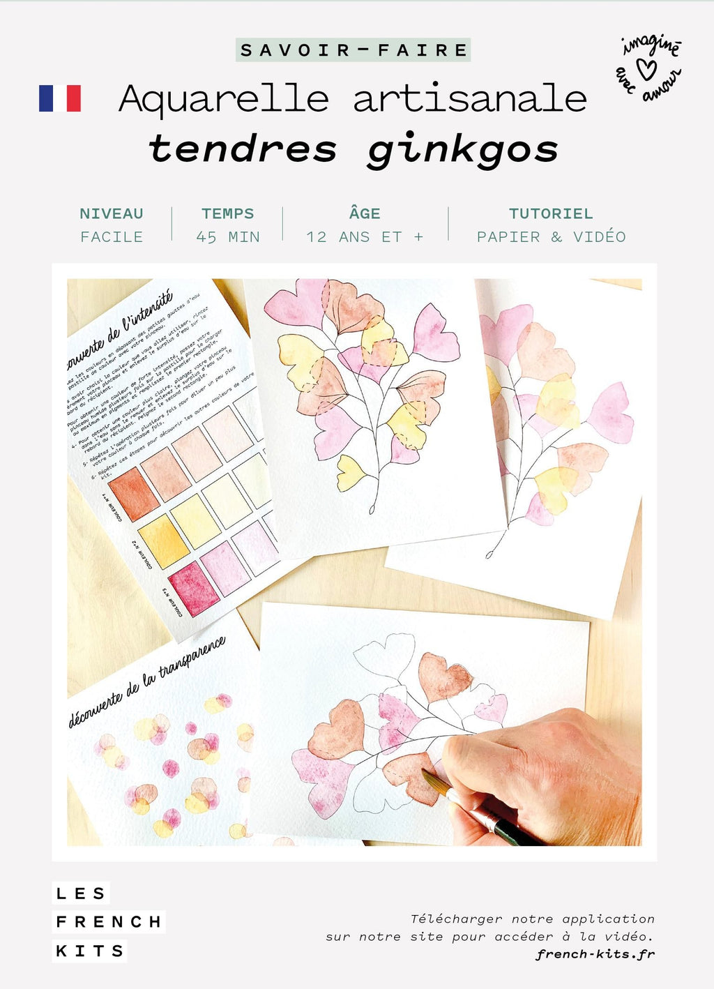 FRENCH KITS - AQUARELLE ARTISANALE - TENDRES GINGKOS