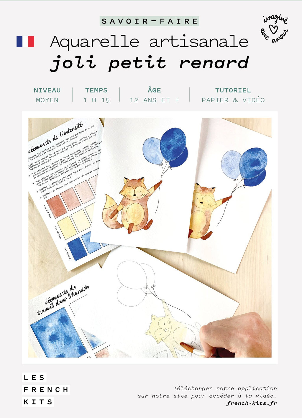 FRENCH KITS - AQUARELLE ARTISANALE - JOLI PETIT RENARD