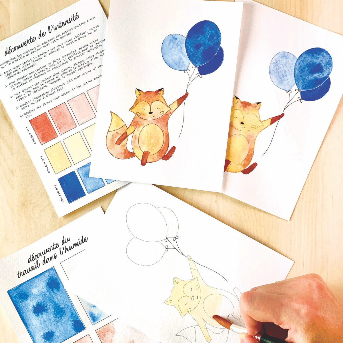 FRENCH KITS - AQUARELLE ARTISANALE - JOLI PETIT RENARD