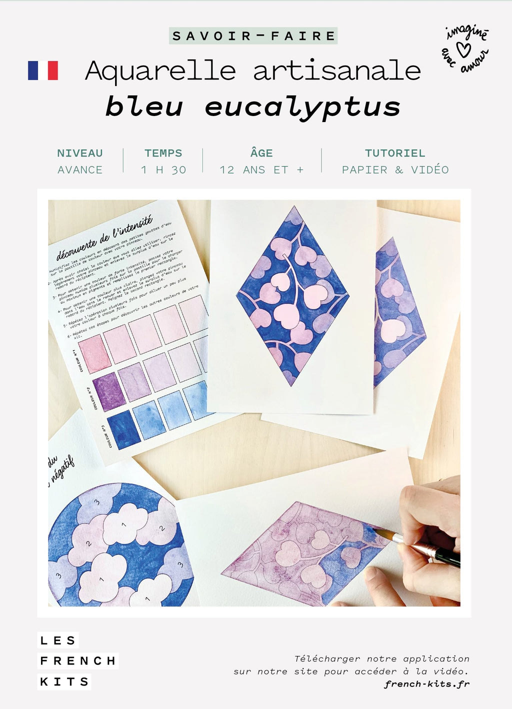 FRENCH KITS - AQUARELLE ARTISANALE - BLEU EUCALYPTUS