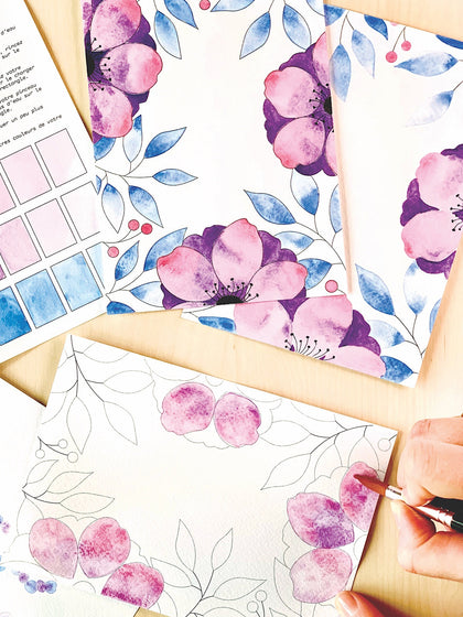 FRENCH KITS - AQUARELLE ARTISANALE - BELLES ANEMONES