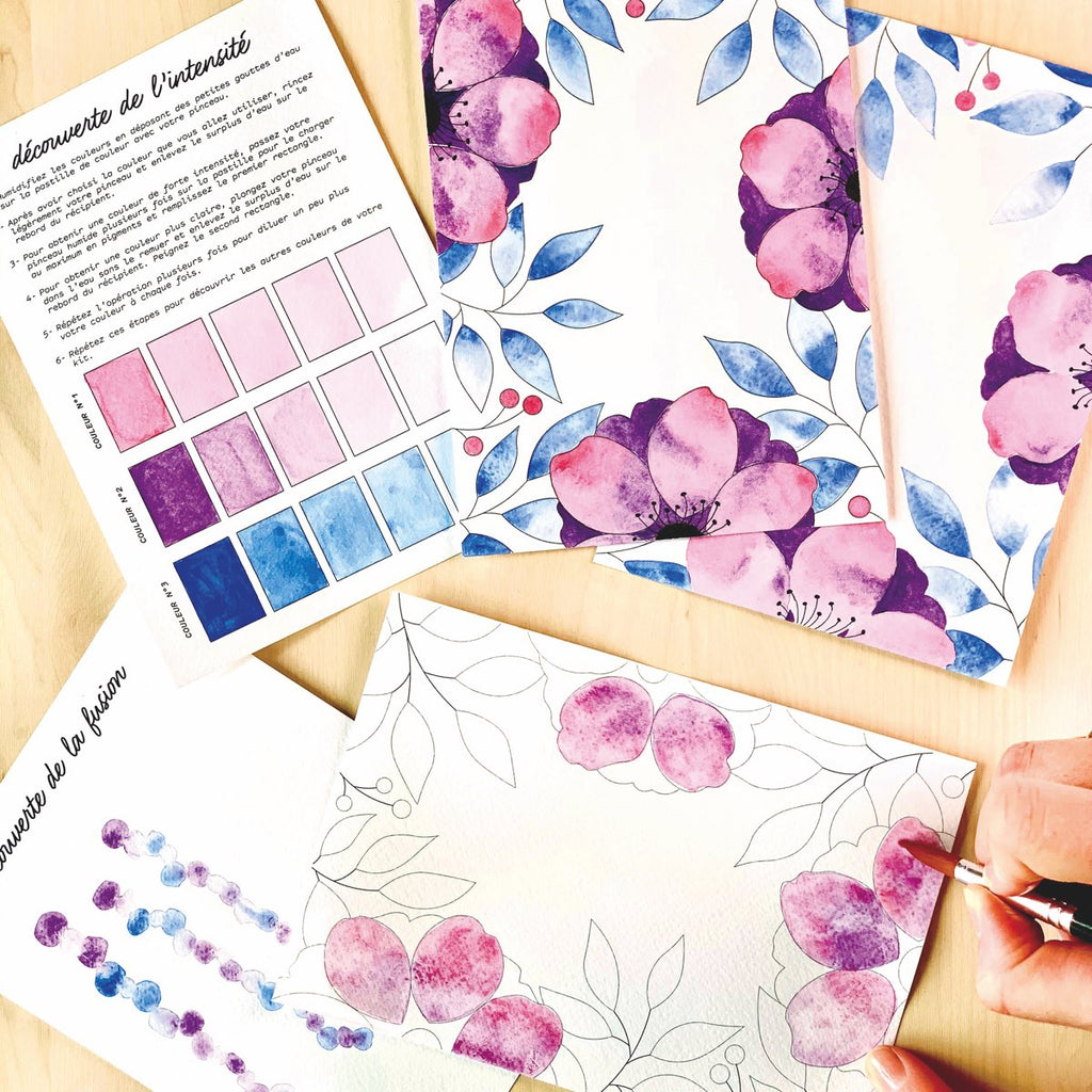 FRENCH KITS - AQUARELLE ARTISANALE - BELLES ANEMONES