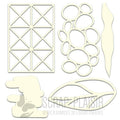 Lot 5 masques pour tampons de fond - 10x10cm