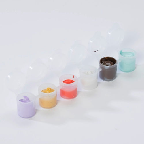 Set de 6 pots hermétiques en plastique - 2x1,5 cm
