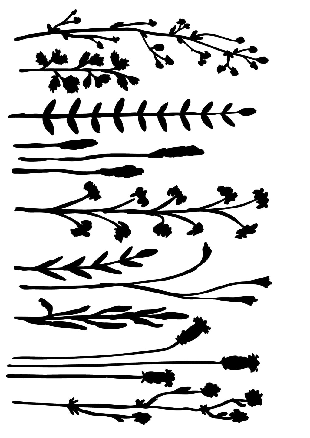 Grand pochoir décoratif Basi'Motifs - Printemps