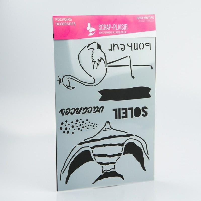 Grand pochoir décoratif Basi'Motifs - Eté