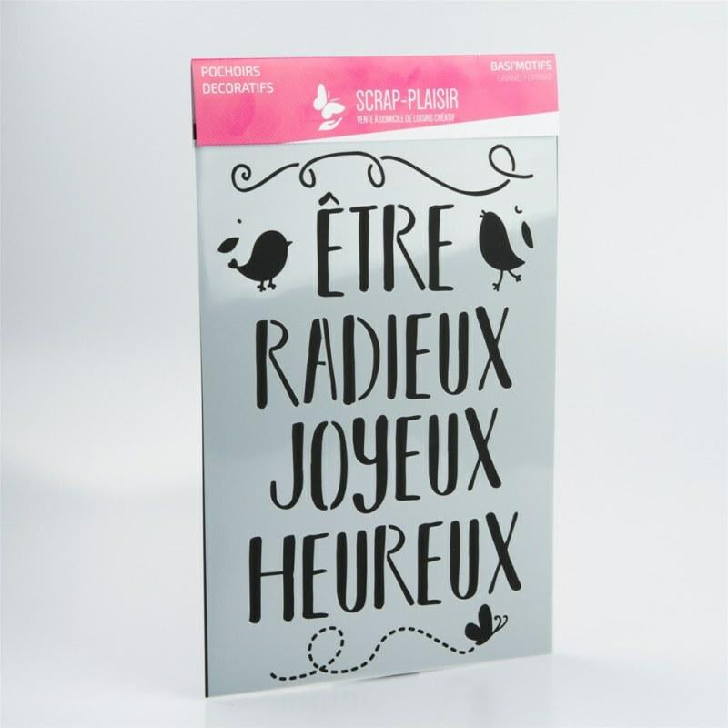 Grand pochoir décoratif Basi'Motifs - Etre radieux?