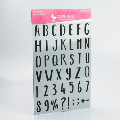 Grand pochoir décoratif Basi'Motifs - Alphabet - Majuscules - 30 cm