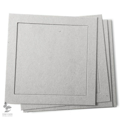 Lot de 4 cadres carrés en carton à décorer - 14,5 cm