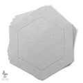 Lot de 4 cadres héxagone en carton à décorer - 14,5 cm