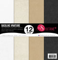 Set de 12 papiers Sultane Authentik Nature - 4 couleurs (Blanc / Sable / Chocolat / Noir)