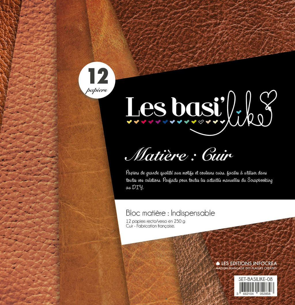 Set de 12 papiers métal- Sultane - BASILIKE CUIR