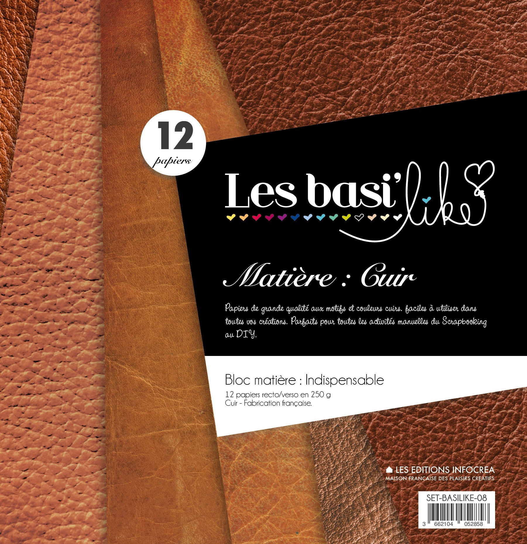 Set de 12 papiers métal- Sultane - BASILIKE CUIR