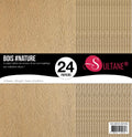 Bloc de 24 Papiers couleur nature avec texture bois