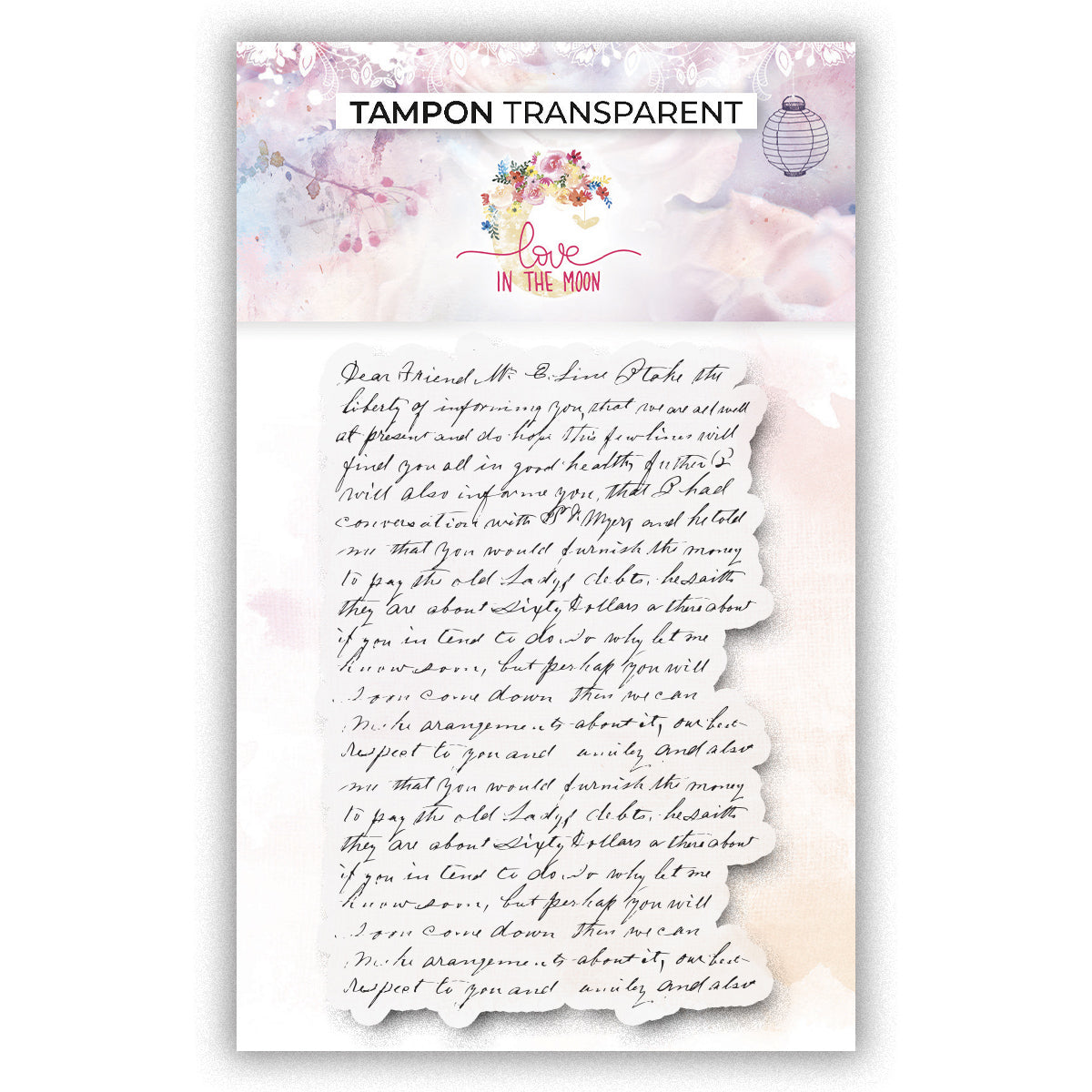 Tampon de fond - Ecriture manuscrite
