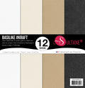 Set de 12 papiers Sultane Authentik Kraft - 4 couleurs (Blanc / Sable / Chocolat / Noir)