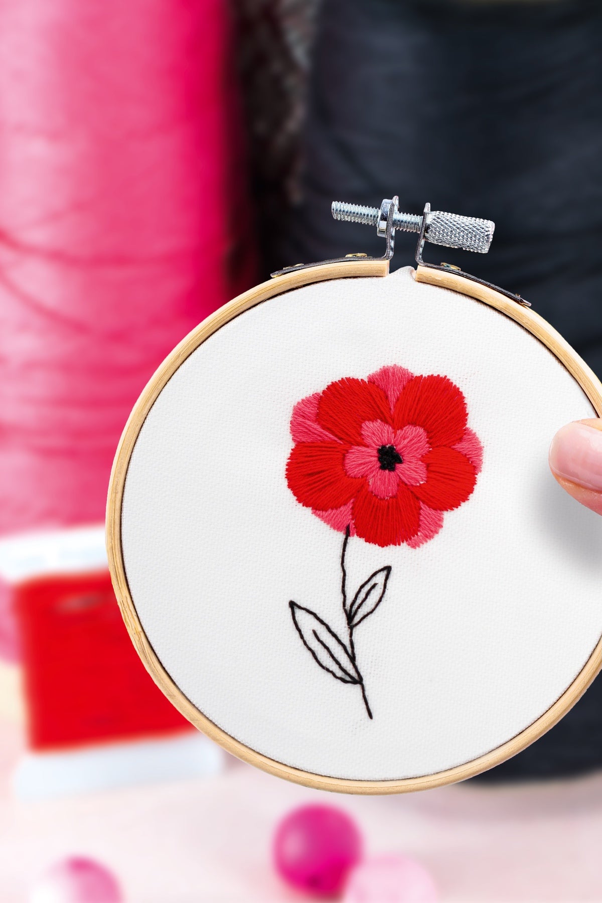 Kit Broderie décorative - Grande fleur