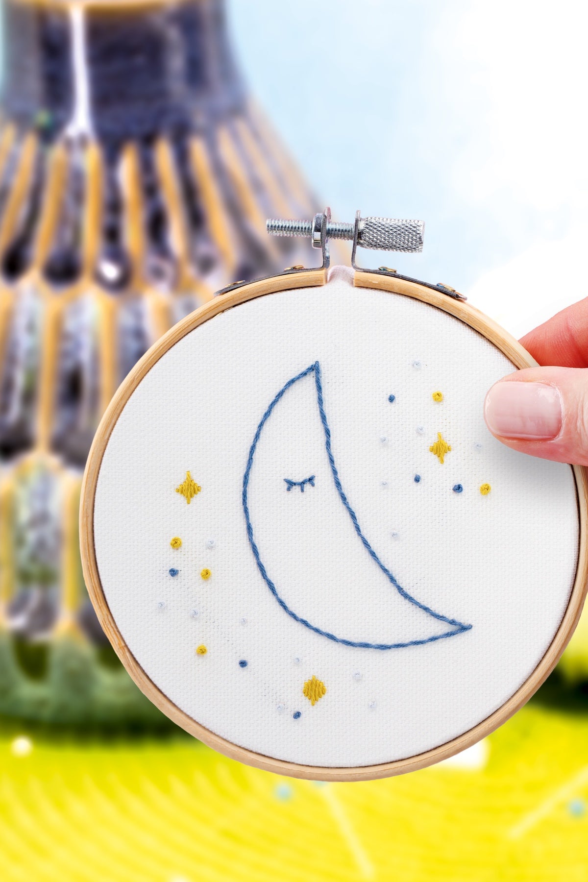 Kit Broderie décorative - Lune nostalgique