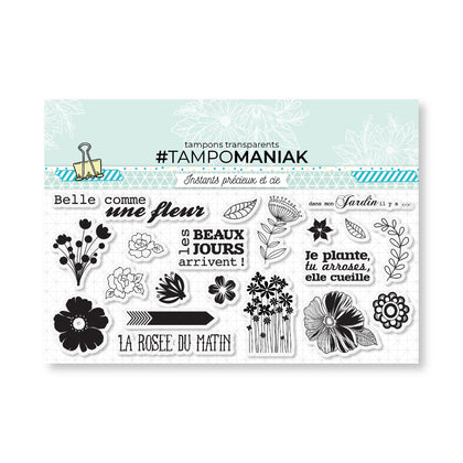 Planche de tampons - Belle comme une fleur - 10 x 21cm