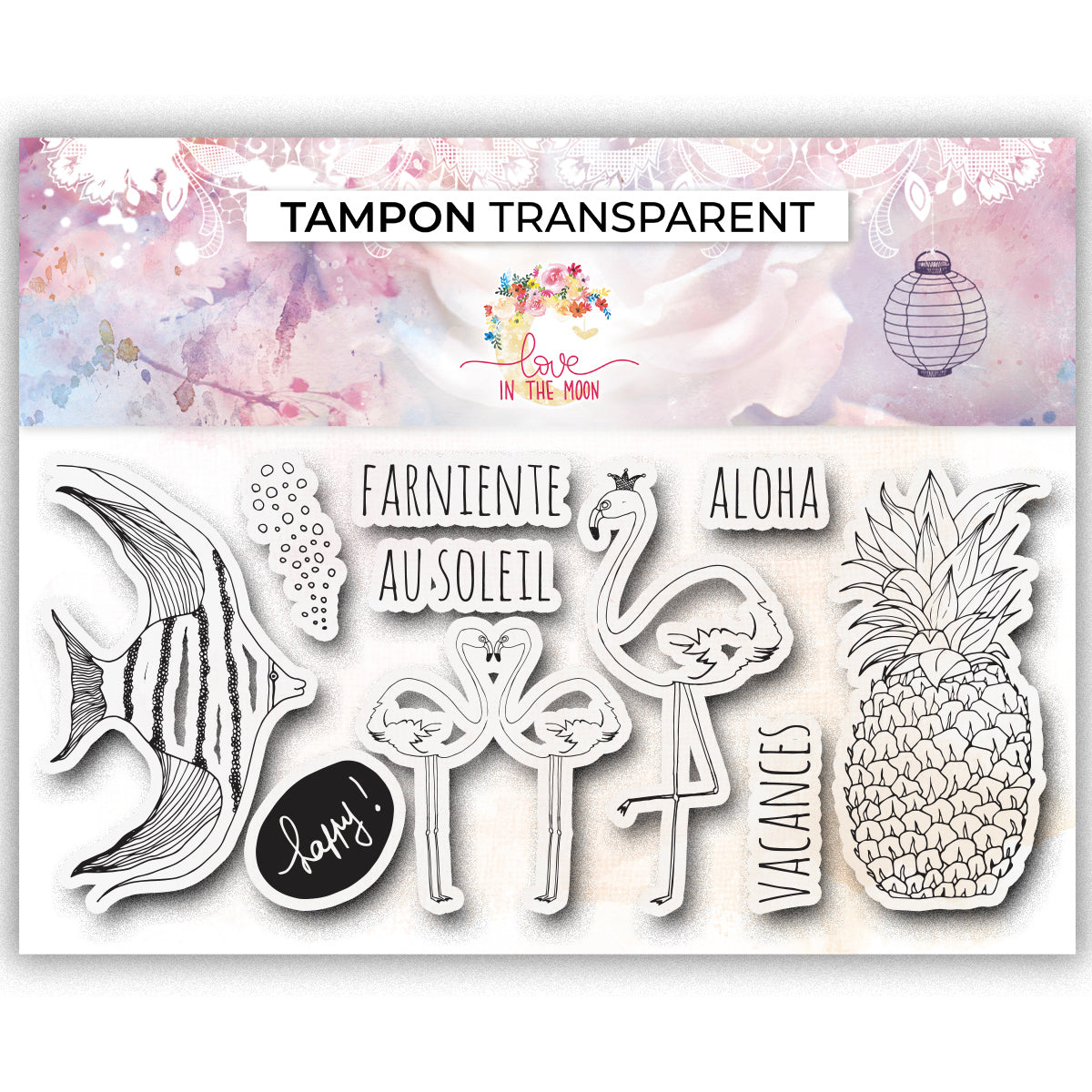 Tampon spécial Vacances au soleil - 10x21cm