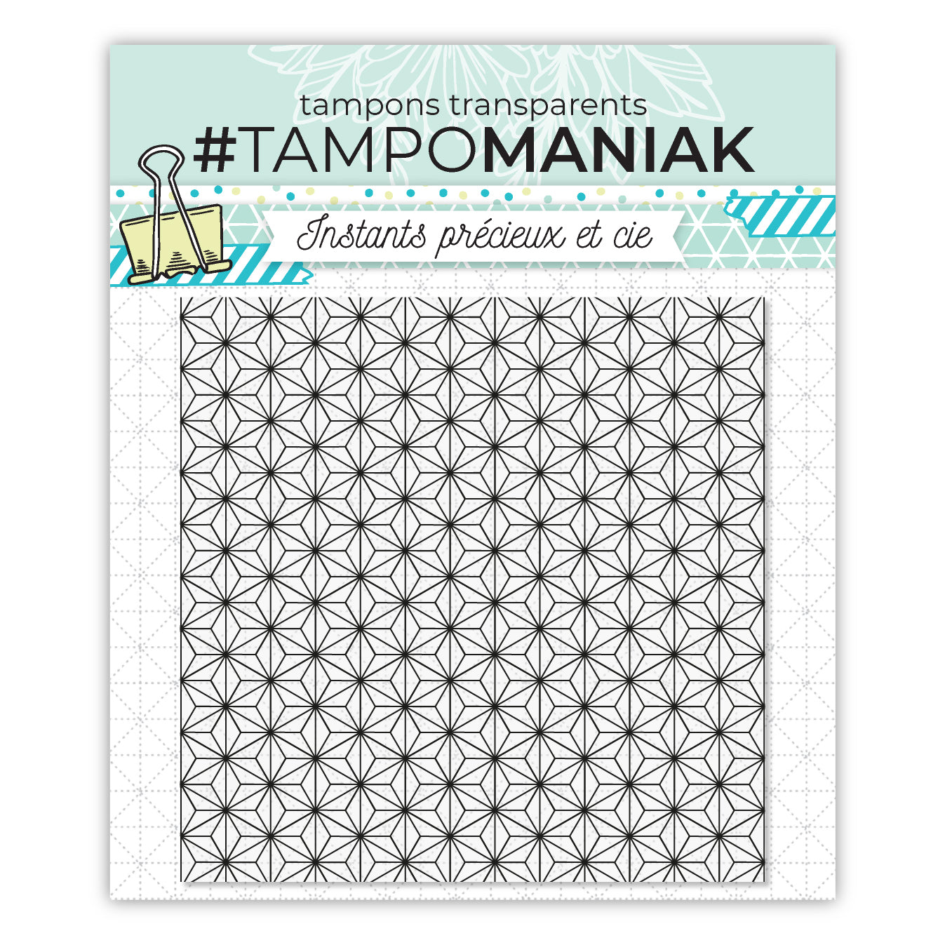 Tampon de fond grand format - 15x15cm