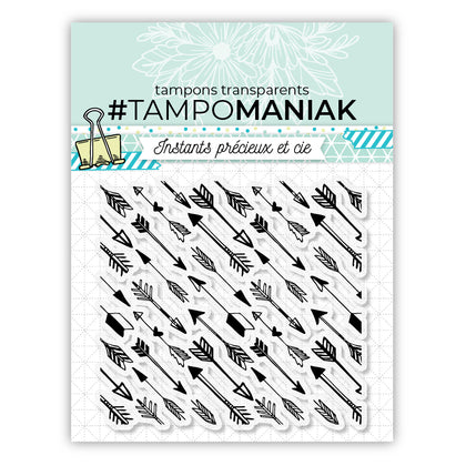 Tampon de fond fleches - 10x10cm