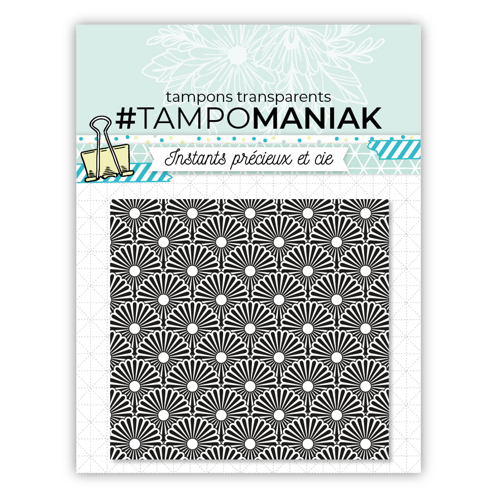 Tampon de fond année 1900 - 10x10cm