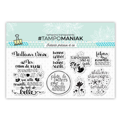 Tampons noël en famille, étoiles plein les yeux - 10x21cm