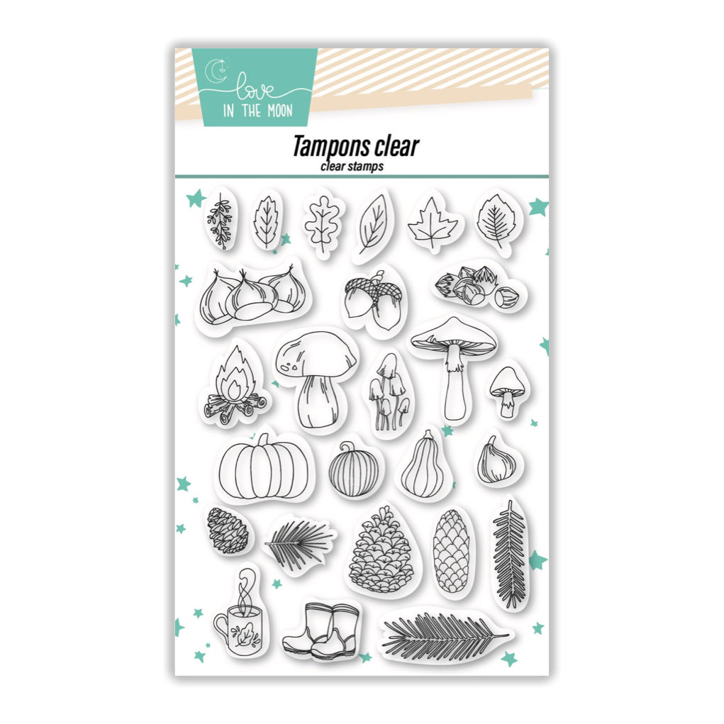 Tampons champignons et feuilles - Love in the Moon