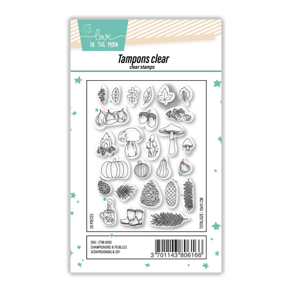 Tampons champignons et feuilles - Love in the Moon