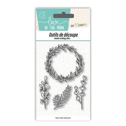 Matrices de découpes - Couronne & Feuillages - Love in the Moon
