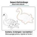 Duo Tampon & Matrice - Cygne fleuri - Love in the Moon