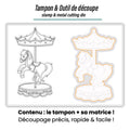 Duo Tampon & Matrice - Manège Cheval Vintage - Love in the Moon