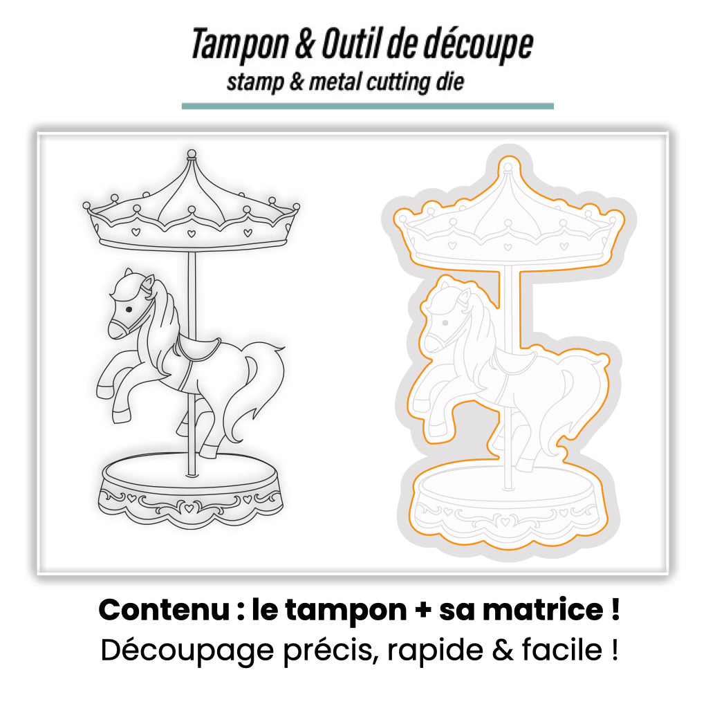 Duo Tampon & Matrice - Manège Cheval Vintage - Love in the Moon