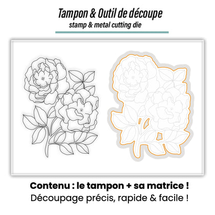 Duo Tampon & Matrice - Bouquet de roses - Love in the Moon